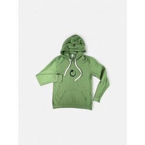 Origin Eclipse Hoodie Mens L Green Organic Cotton Recycled Pullover Graphic USA